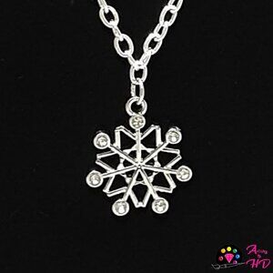 Snowflake Splendor Christmas Charmed Handmade Pendant Necklace